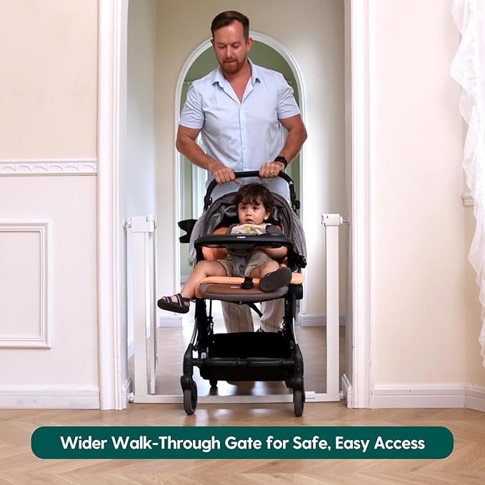 BABELIO Baby Gate for Doorways and Stairs, 41-46" Pet Gate - Image 2