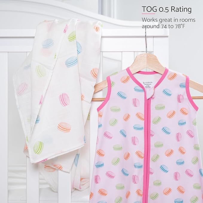 LollyBanks Baby Sleep Sack, 100% Cotton Wearable Blanket 2-Way Zipper Sleep - Image 4