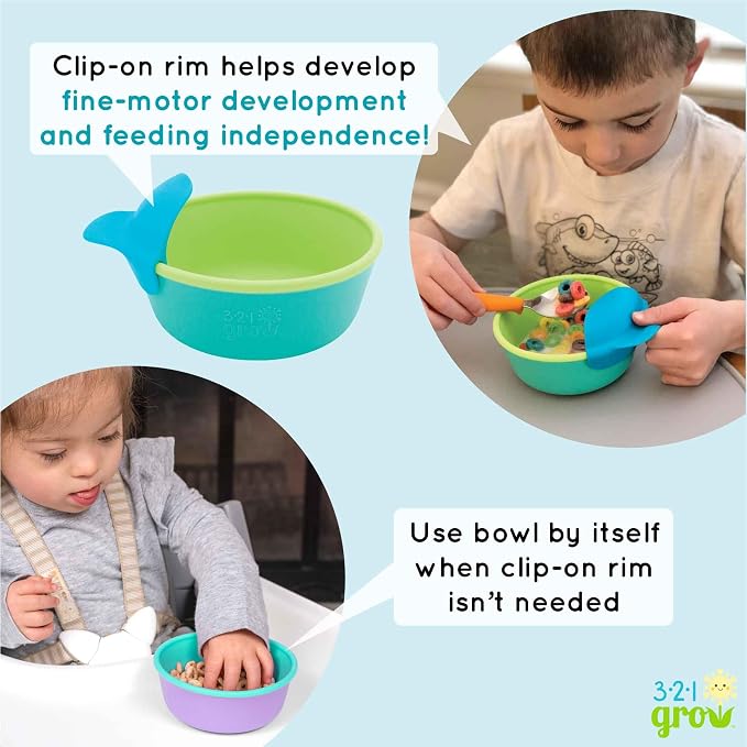 Silicone Easy Scoop & Hold Bowl Set – Adaptive Baby & Toddler Feeding Bowls - Image 4