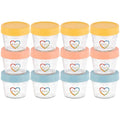EVLAs Baby Food Containers 12-Pack - 4 oz Glass Jars - BPA-Free by EVLAS