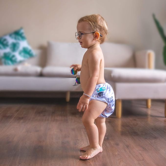 ALVABABY 6 Pack with 12 Inserts Baby Diaper Pocket Cloth Diapers Reusable - Image 9