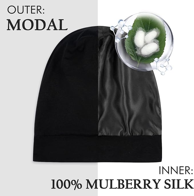 OLESILK Silk Toddler Bonnet 6-36 Months: 100% Mulberry Silk & Modal, Anti-Frizz - Image 2