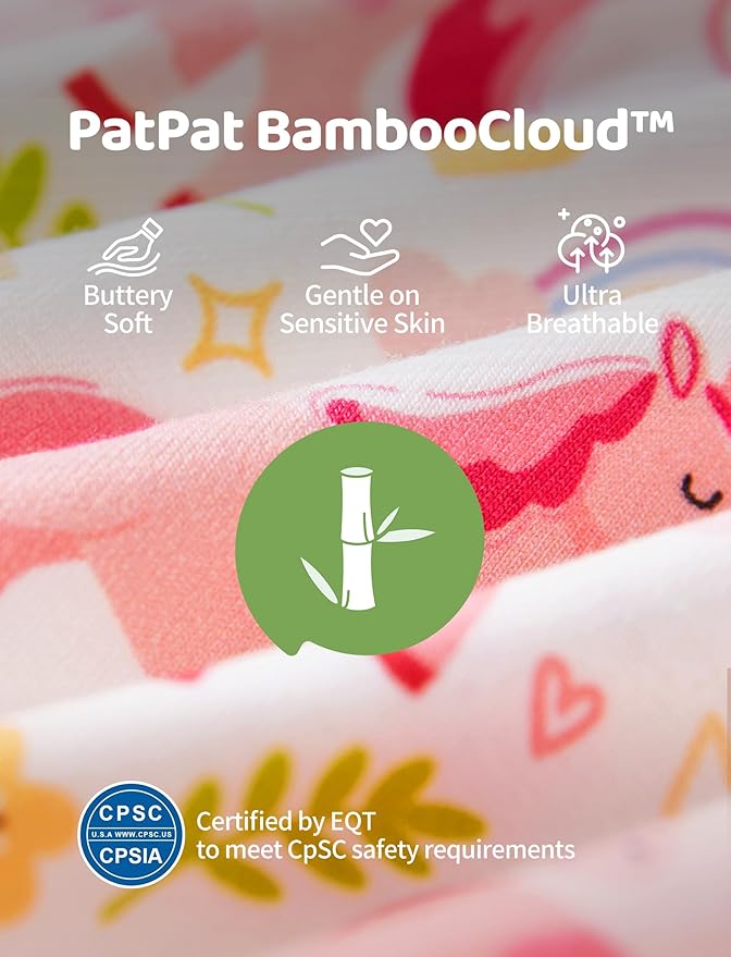 PATPAT Baby Girl Boy Clothes Newborn Infant Footie – Soft Viscose from Bamboo– - Image 4
