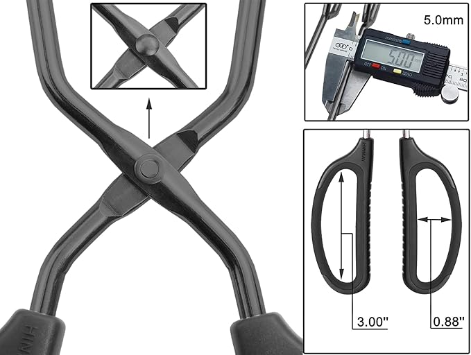 12" Stainless Steel Scissor Tongs - Image 3