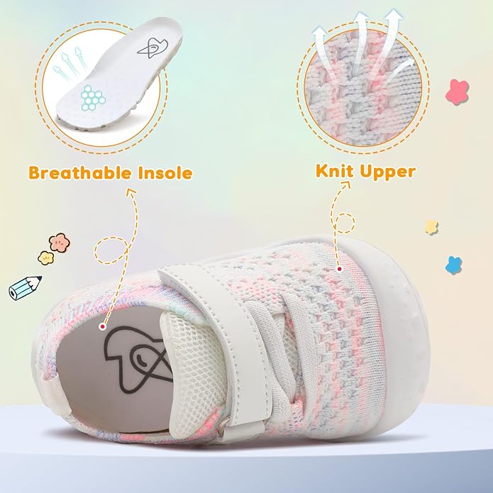 LeIsfIt Baby Shoes Girls Boys First Walking Shoes Infant Sneakers Crib Shoes - Image 5