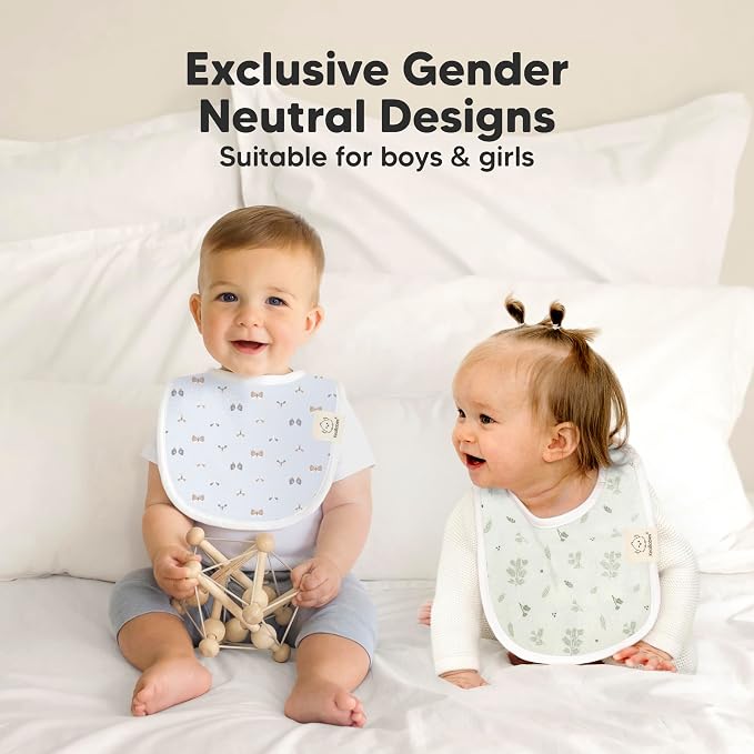 8-Pack Organic Baby Bibs for Boys, Girls - Image 6
