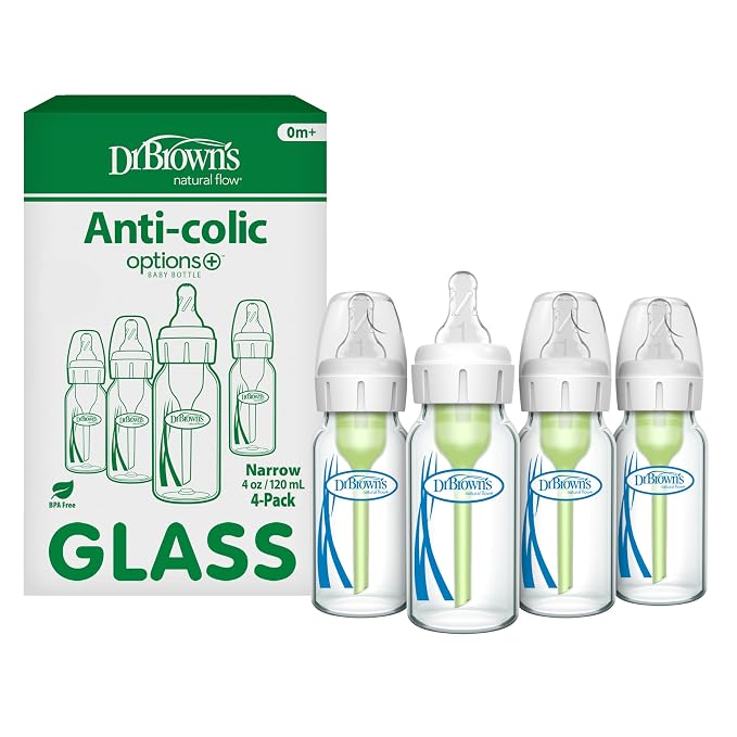 Dr. Brown's Anti-Colic Options+ Narrow Glass Baby Bottle by DrBrowns