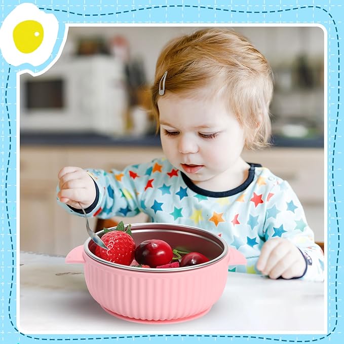 Nuogo 6 Pcs Stainless Steel Baby Bowls - Image 2