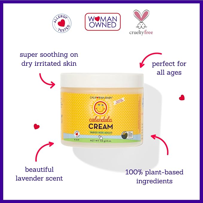California Baby Calendula Cream | 100% Plant-Based Moisturizer | Lavender Baby - Image 3