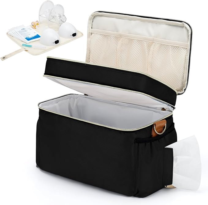 Breastmilk Cooler Bag with 6 Ice Pack, Wearable Breast Pump Bag Compatible with - Image 8