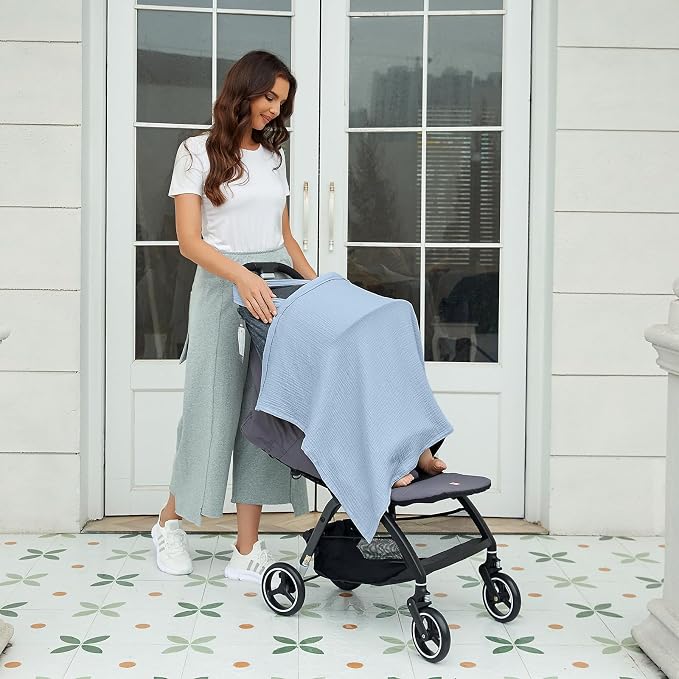 Muslin Nursing Cover for Breastfeeding, Breathable 100% Cotton Privacy Nursing - Image 6