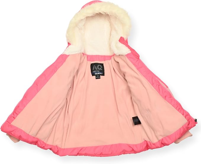 Arctic Quest Little Girls Bib Snow Pants and Ski Jacket Water-Resistant Snowsuit - Image 4