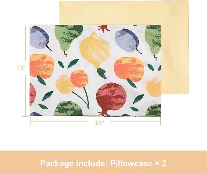 TILLYOU Toddler Pillowcases 13 x 18 Travel Pillow Case 2 Pack, Kids Pillowcases - Image 2
