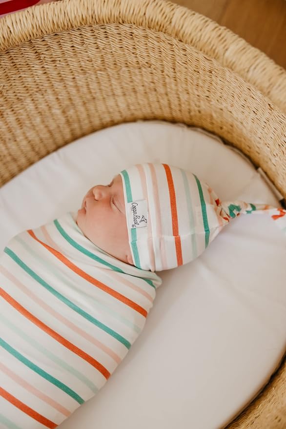 Copper Pearl Large Premium Knit Baby Swaddle Receiving Blanket Tinsel - Image 6