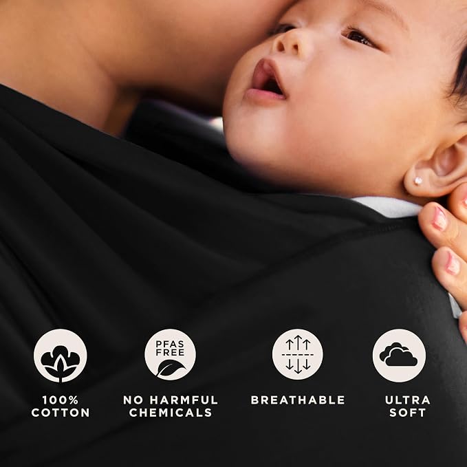Moby Baby Wrap Carrier Classic for Newborns to Toddlers, Infant Sling Carrier - Image 4