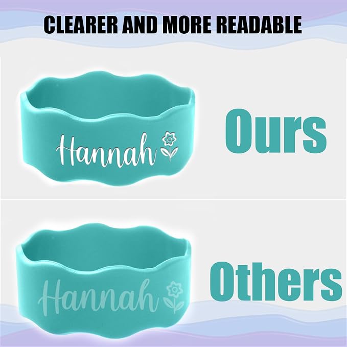 Custom Baby Bottle Labels for Daycare Personalized Water Bottle Name Bands - Image 3