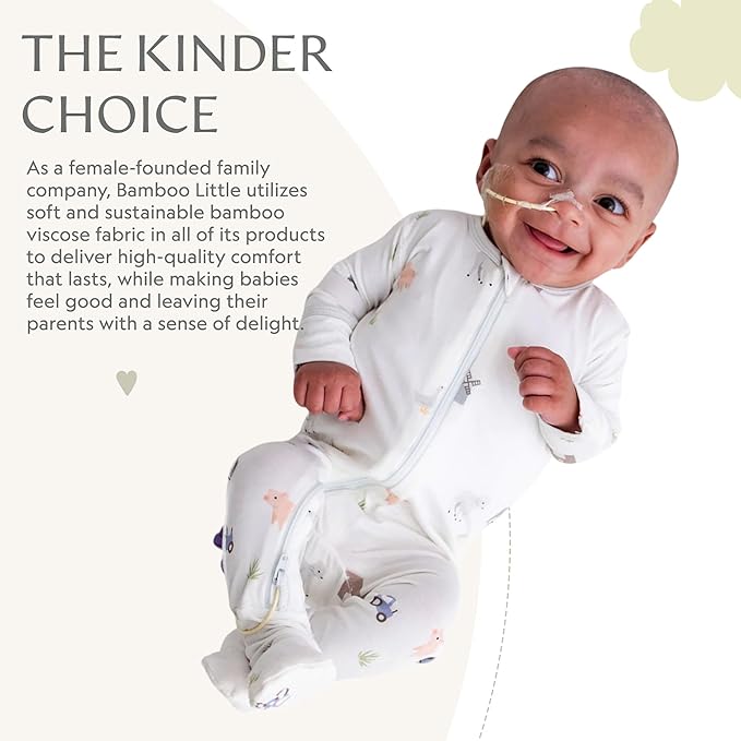 Bamboo Little Soft Baby Footie Pajamas, Baby Clothes, Newborn Sleepers - Image 6