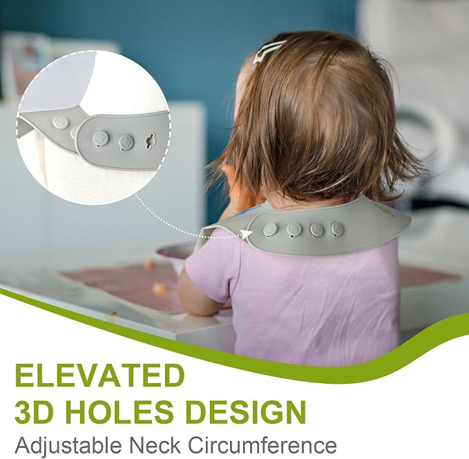 Accmor Silicone Baby Bibs, Waterproof Soft Bibs - Image 4
