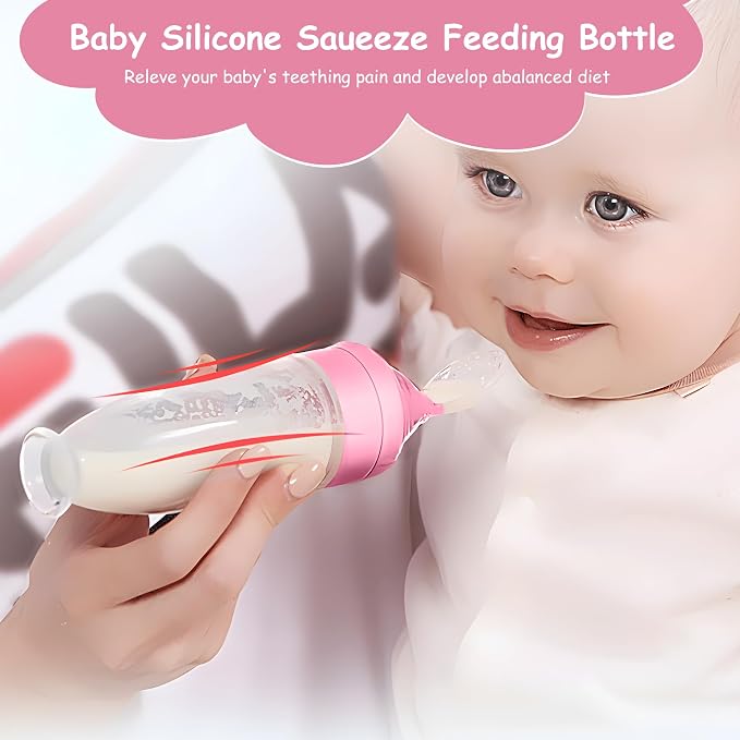WAJIAYON Baby Food Feeder 4 Pack Silicone Baby Food Dispensing Spoon-3 oz - Image 4