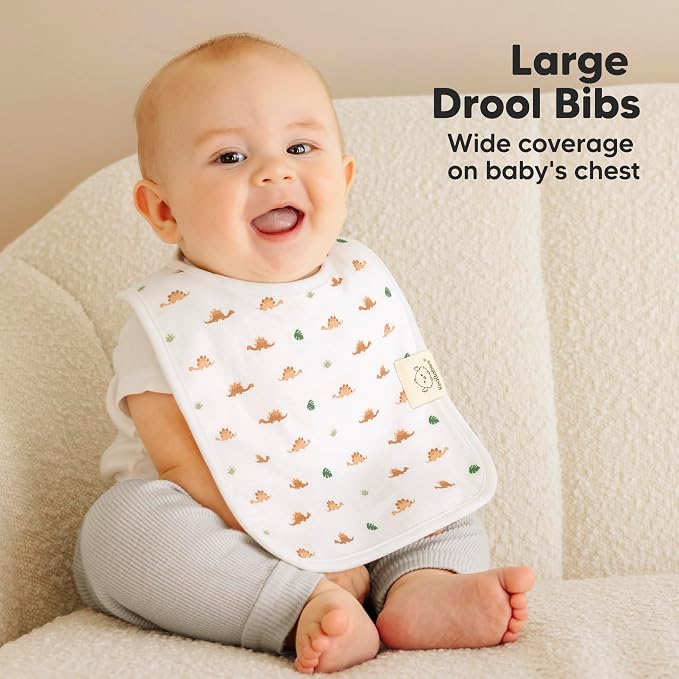 KeaBabies 8-Pack Organic Baby Bibs - Image 3
