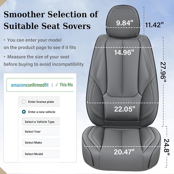 Coverado Car Seat Covers Full Set, Seat Covers - Image 5