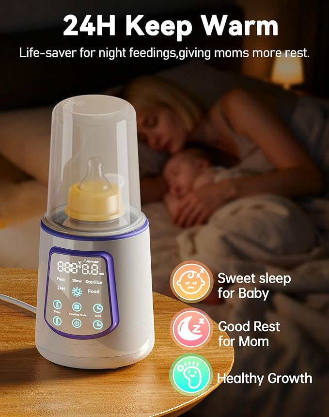 Fast Baby Bottle Warmer for Breastmilk, Smart 12 in 1 Breast Milk Warmer for - Image 3