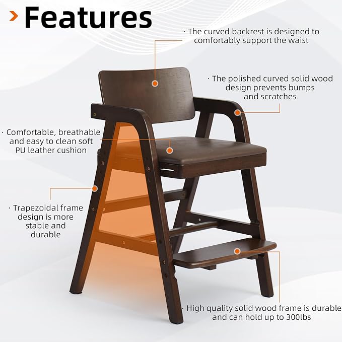 Solid Wood high Chairs for Toddlers, High Chair Grows - Image 4