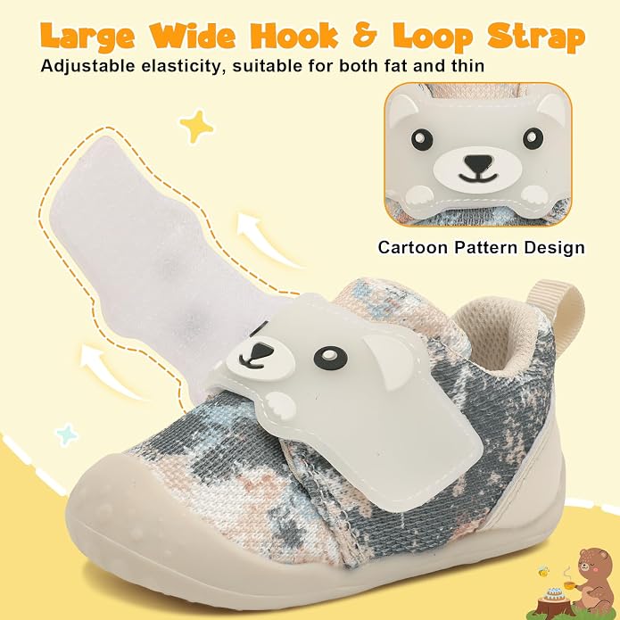 FEETCITY Baby Walking Shoes Wide Baby Shoes Boys Girls Infant Sneakers Crib - Image 3