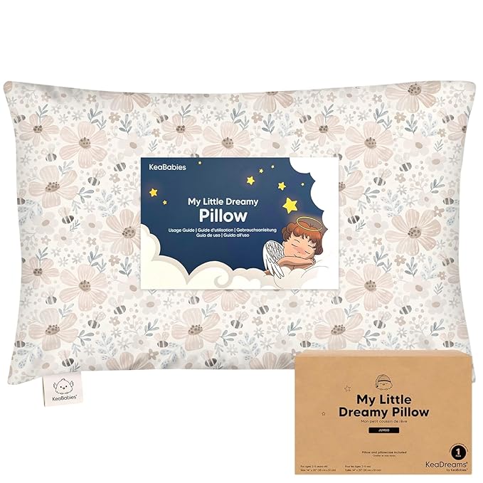 KeaBabies Toddler Pillow with Pillowcase, Jumbo 14X20 by KeaBabies