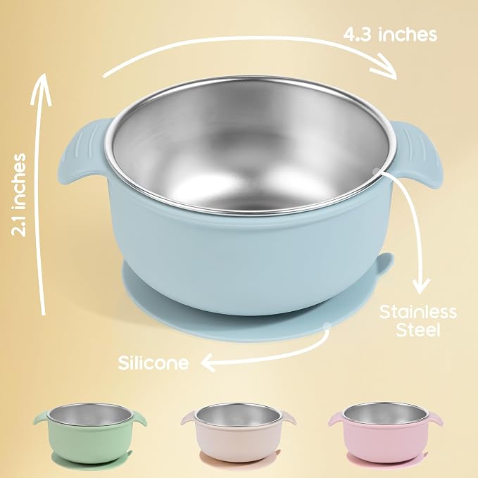 Bella’s Friends Stainless Steel and Silicone Baby Bowls - Image 2