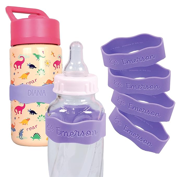 InchBug Orbit Labels Baby Bottle and Water Bottle Silicone Name Bands – by Inchbug