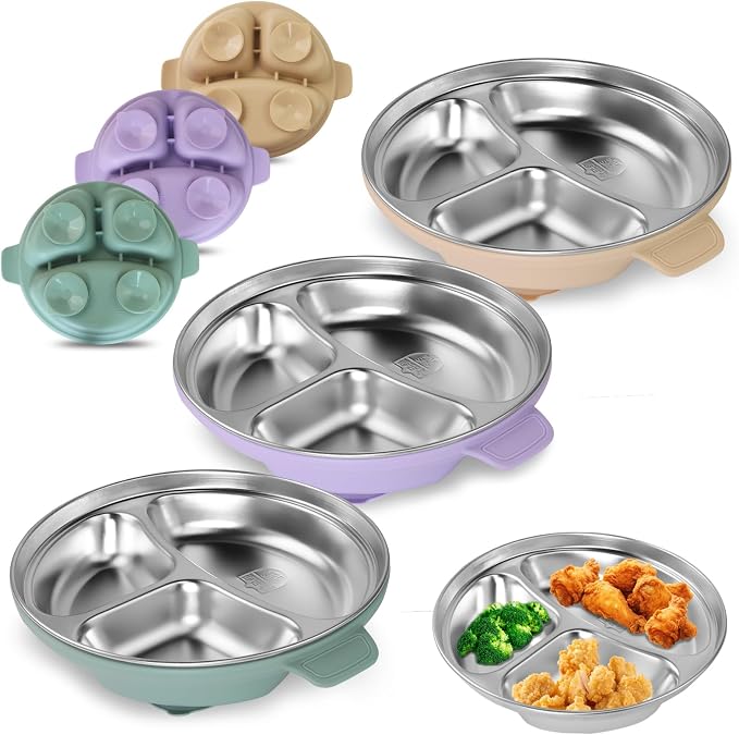 Stainless Steel Toddler Plates by TAOceeXI