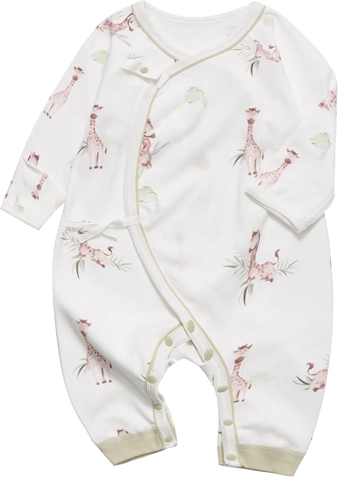 100% Organic Cotton Soft 0-6 Months Unisex Footless Newborn Baby Sleepers by Cherie+Kids