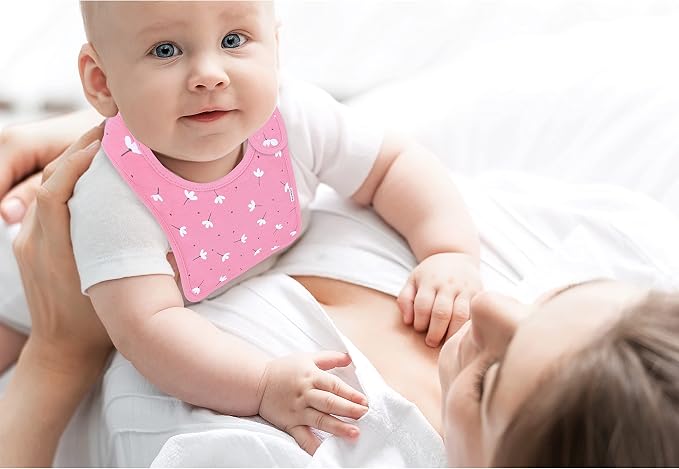 DOKMA Set 8 Organic Cotton Baby Drool Bibs - Image 8