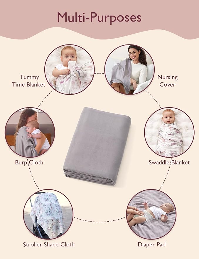 Momcozy Muslin Swaddle Blankets, Ultra Soft Neutral Registry Essentials - Image 7