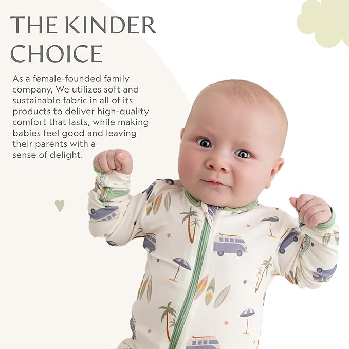 Bamboo Little Soft Baby Footie Pajamas, Baby Clothes, Newborn Sleepers - Image 6