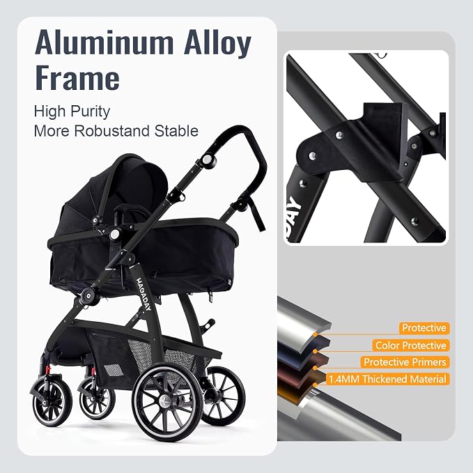 Baby Stroller, 2-in-1 Reversible Toddler Seat - Image 4