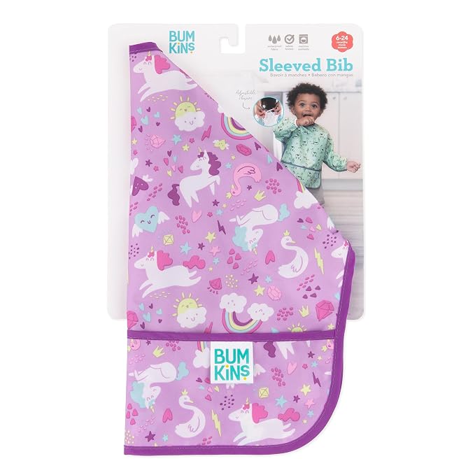 Bumkins Sleeved Bib for Girl or Boy, Baby and Toddler for 6-24 Mos Essential - Image 6