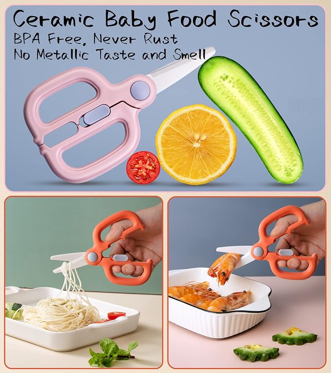 Ceramic Baby Food Scissors Kids - Image 2