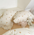 BuLuTu Muslin Cotton Girls Boys Pillow Case Standard Size, Cute Bear Children by BuLuTu