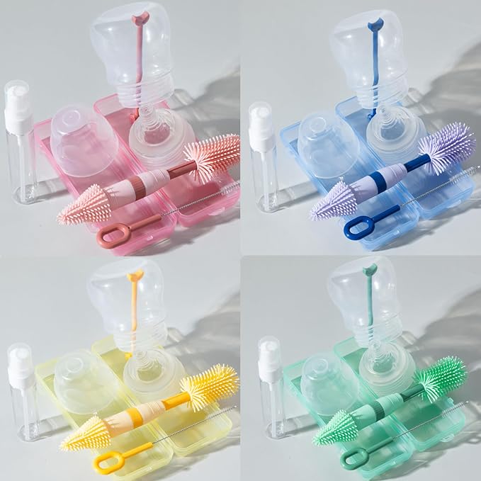 Travel Bottle Brush, 6-in-1 Portable Travel Bottle Cleaner Kit - Image 8