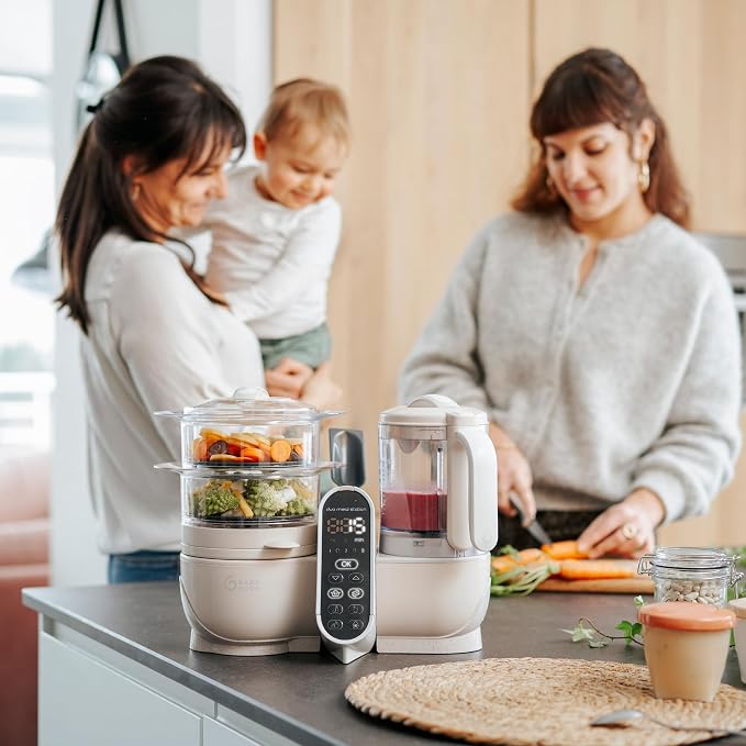 Babymoov Duo Meal Station 6 in 1: Multi-Speed Baby Food Maker Steamer and Puree - Image 9