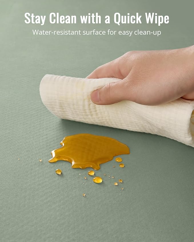Blissful Diary Baby Splat Mat for Under High Chair, 50.4 x 50.4 Inch Wipeable - Image 6