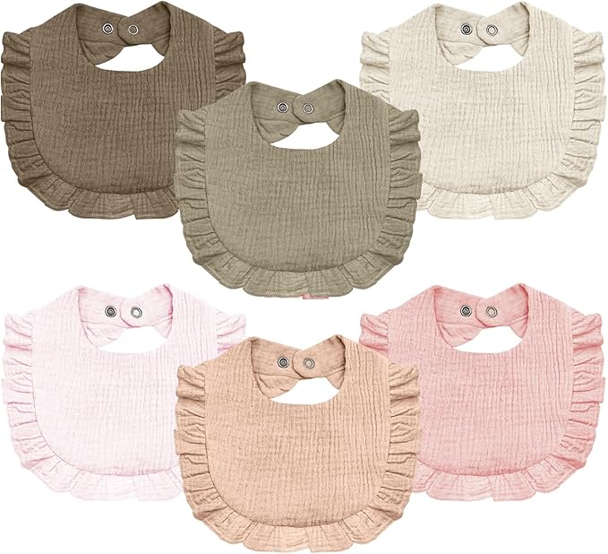 Baby Muslin Bibs, Soft and Absorbent Cotton by NISXABEBE