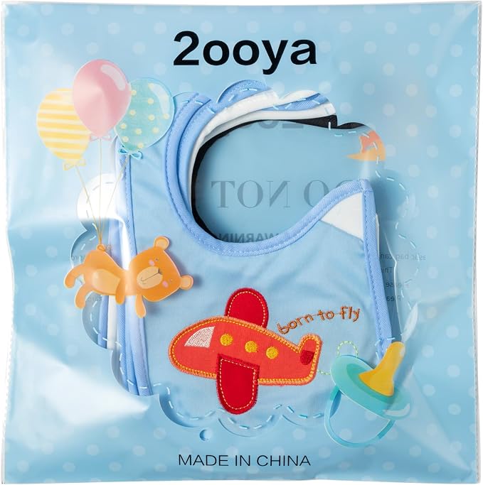 7Pcs Cotton Waterproof Baby Bibs Hook Loop Closure Newborn Bib Keepsake Baby - Image 6