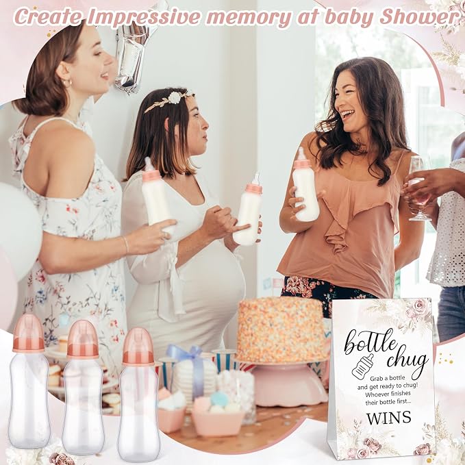 TrelaCo Cool Baby Shower Games Sets 12 Pcs Feeding Bottles - Image 6
