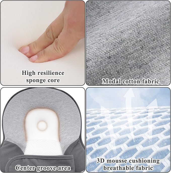 Baby Lounger Pillow, Rest Nest Bassinet Snuggle wih Safety Strap Breastfeeding - Image 6