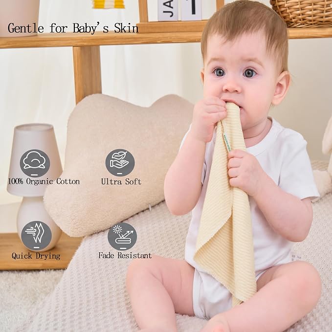 Organic Cotton Baby Washcloths - Image 2
