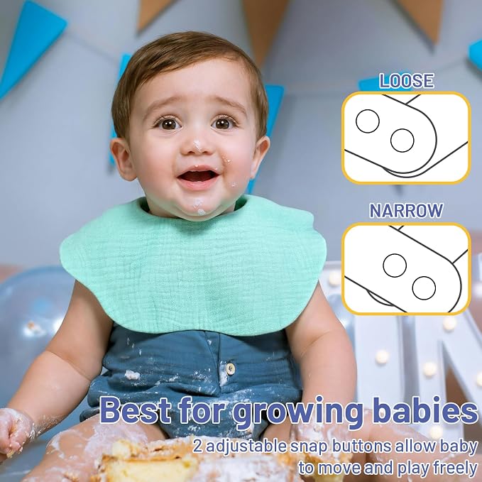 Baby Bibs Muslin Drool Teething Drooling Bibs - Image 5