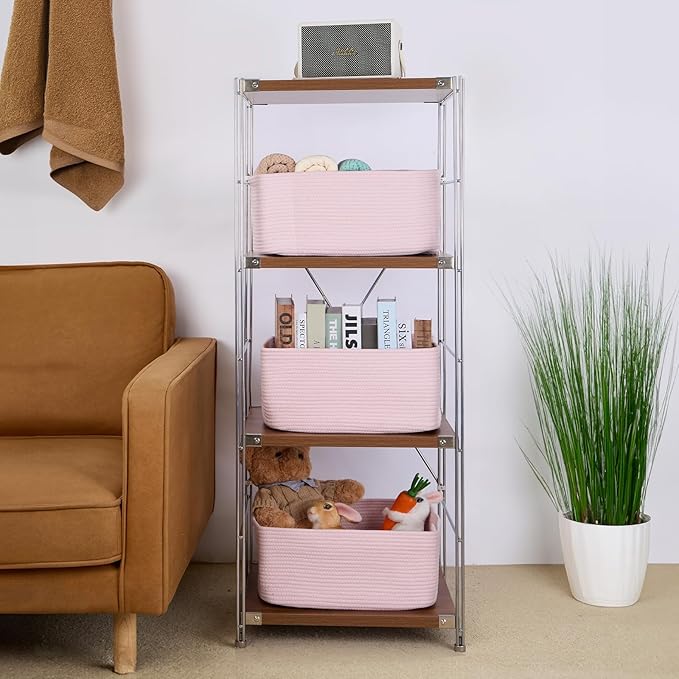 Large Storage Baskets for Organizing, Closet Shelf Baskets for Clothes Blanket - Image 4